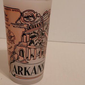 Vintage Arkansas Souvenir State Glass